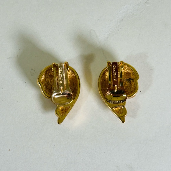 80s Vintage Dior Comma clip on Earrings - Picture 6 of 6
